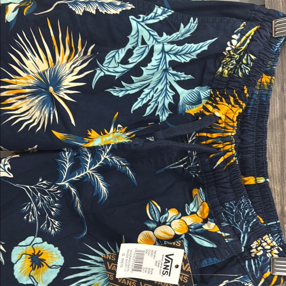 Vans Boy’s Navy and Yellow Floral Board Shorts - Picture 4 of 7